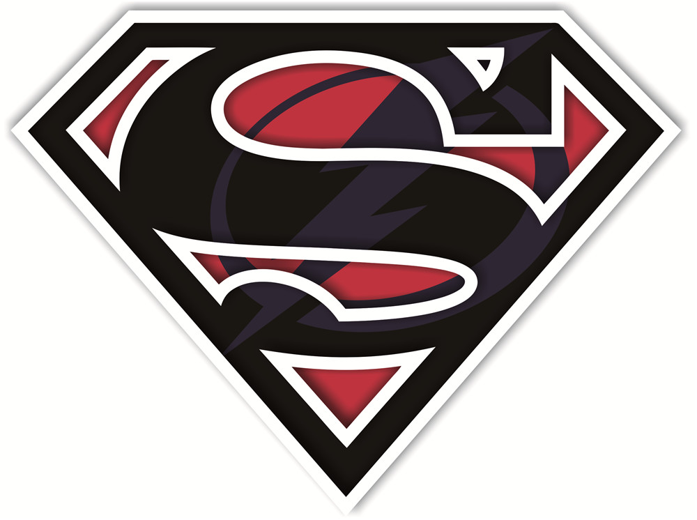 Tampa Bay Lightning superman logos fabric transfer